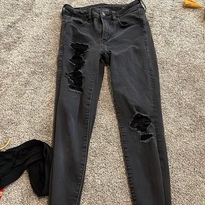 black jeans with rips